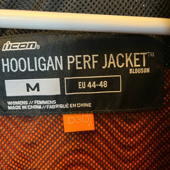 Men’s ICON Motorcycle Black Perforated Jacket - Picture 3 of 4